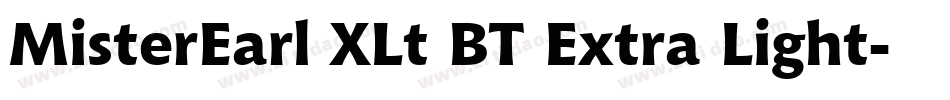 MisterEarl XLt BT Extra Light字体转换